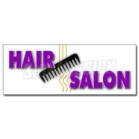 SIGNMISSION Safety Sign, 48 in Height, Vinyl, 18 in Length, Hair Salon D-48 Hair Salon
